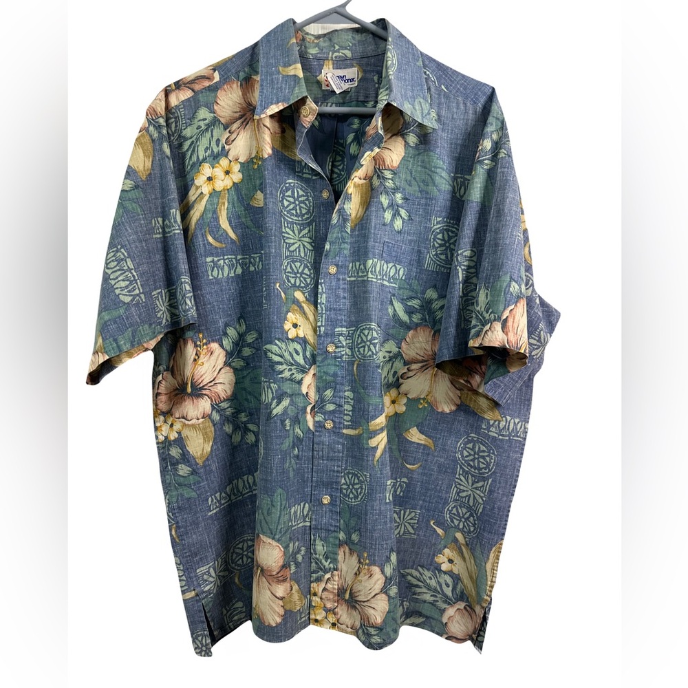 Reyn Spooner Blue Floral Men's Shirt